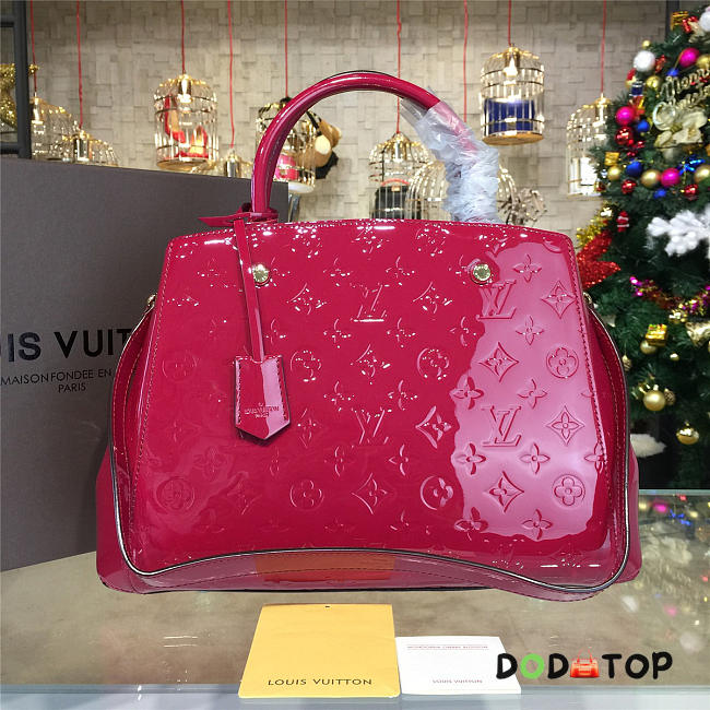 Fancybags Louis vuitton original vernis leather montaigne mm M50400 rose red - 1