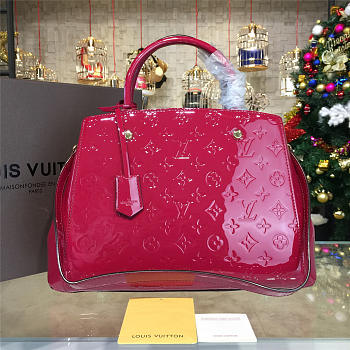 Fancybags Louis vuitton original vernis leather montaigne mm M50400 rose red