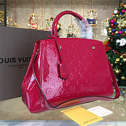 Fancybags Louis vuitton original vernis leather montaigne mm M50400 rose red - 3