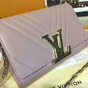 Fancybags louis vuitton original calfskin chain louise clutch light pink - 6