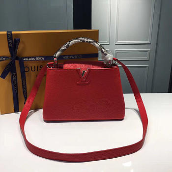Fancybags Louis vuitton taurillon leather capucines BB M94754 red