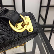 Fancybags Prada Black Crocodile and Leather Cahier Shoulder Bag 1BA045 - 4
