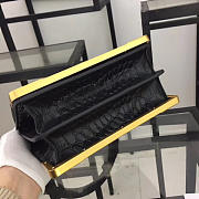 Fancybags Prada Black Crocodile and Leather Cahier Shoulder Bag 1BA045 - 3