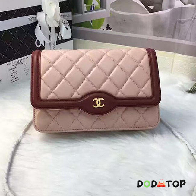 Fancybags Chanel Lambskin Mini Chain Purse Light Pink A81023 VS06505 - 1