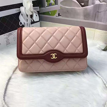 Fancybags Chanel Lambskin Mini Chain Purse Light Pink A81023 VS06505