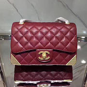 Fancybags Chanel Calfskin Small Flap Bag Burgundy A98256 VS06927 - 1