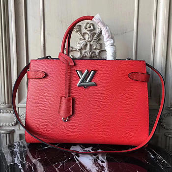 Fancybags louis vuitton epi leather twist tote M54811 red