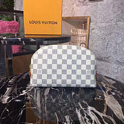 Fancybags Louis vuitton original damier azur cosmetic pouch white - 1