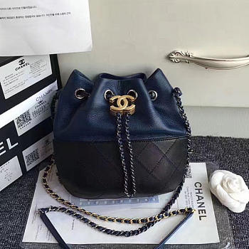 Fancybags Chanel Chanels Gabrielle Purse Blue and Black A98787 VS05032