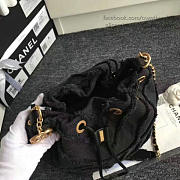 Fancybags Fashion Chanel Canvas Patchwork Drawstring Bag Black A93727 VS08534 - 4