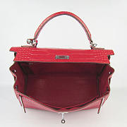 Fancybags Hermes Replica Hermes Kelly 6108 Red Crocodile Bag - 5