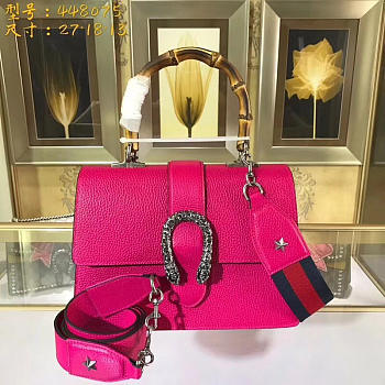 Fancybags Gucci Dionysus medium top handle bag  rose red leather