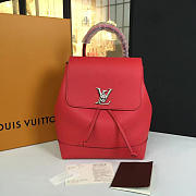 Fancybags louis vuitton original calfskin lockme backpack M41814 red - 1