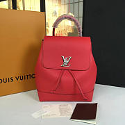 Fancybags louis vuitton original calfskin lockme backpack M41814 red - 2