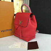 Fancybags louis vuitton original calfskin lockme backpack M41814 red - 3