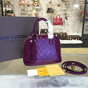 Louis vuitton original monogram vernis leather alma BB purple - 1