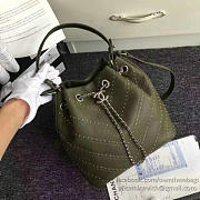 Fancybags Chanel Stud Calfskin Bucket Bag Green A93598 VS08204 - 2