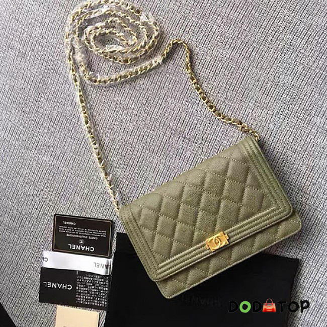 Fancybags Chanel Caviar WOC Chain Wallet Green A80287 VS07114 - 1