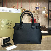Burberry  The Small Banner in Leather and Vintage Check BLACK - 2
