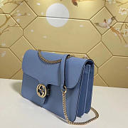 Fancybags Gucci GG Flap Shoulder Bag On Chain Light Blue 510303 - 2