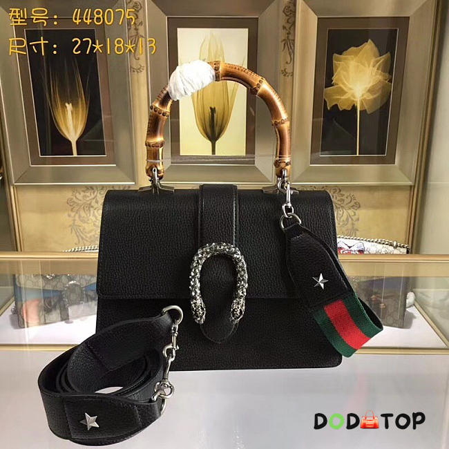 Fancybags Gucci Dionysus medium top handle bag black leather - 1