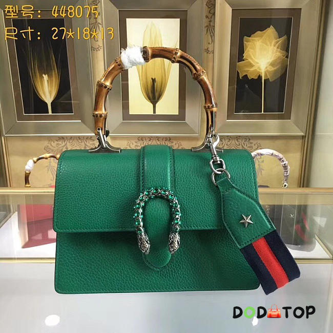 Fancybags Gucci Dionysus medium top handle bag green leather - 1