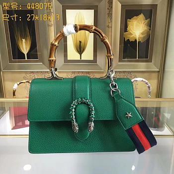 Fancybags Gucci Dionysus medium top handle bag green leather