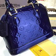 Fancybags Louis vuitton original monogram vernis leather alma BB M90174 blue - 3