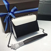 Fancybags louis vuitton top original epi leather twist mm white&black - 4