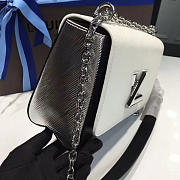 Fancybags louis vuitton top original epi leather twist mm white&black - 2