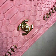 Fancybags Chanel Snake Leather Flap Shoulder Bag Pink A98774 VS09287 - 5