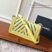 Fancybags Chanel Multicolor Chevron Medium Boy Bag Yellow A67086 VS05805 - 5