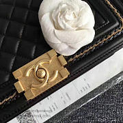 Fancybags Chanel Lambskin Medium Boy Bag A67086 Black 2017 VS03723 - 3