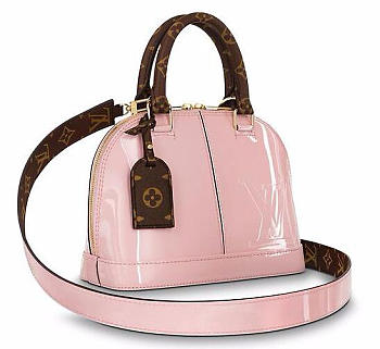 Fancybags louis vuitton original vernis leather alma BB M54785 pink