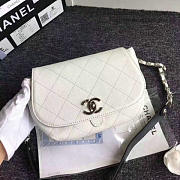 Fancybags Chanel Grained Calfskin Shoulder Bag White A92949 VS07753 - 5