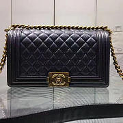 Fancybags Chanel Black Quilted Caviar Medium Boy Bag Gold Hardware A67086 VS01578 - 5