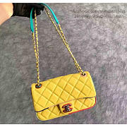 Fancybags Chanel Yellow Multicolor Lambskin Resin Small Flap Bag A150301 VS01201 - 6