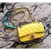 Fancybags Chanel Yellow Multicolor Lambskin Resin Small Flap Bag A150301 VS01201 - 5