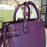 Burberry  The Medium Banner in Leather and Vintage Check purple - 6