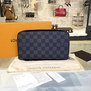 Fancybags Louis Vuitton top origial damier graphite zippy organiser wallet - 4