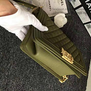 Fancybags Chanel Green Quilted Caviar Medium Boy Bag A67086 VS09827 - 6