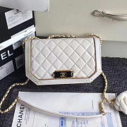 Fancybags Chanel Lambskin and Metallic Calfskin Flap Bag White A91836 VS08209 - 1