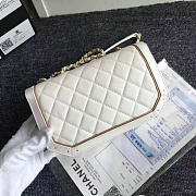 Fancybags Chanel Lambskin and Metallic Calfskin Flap Bag White A91836 VS08209 - 5