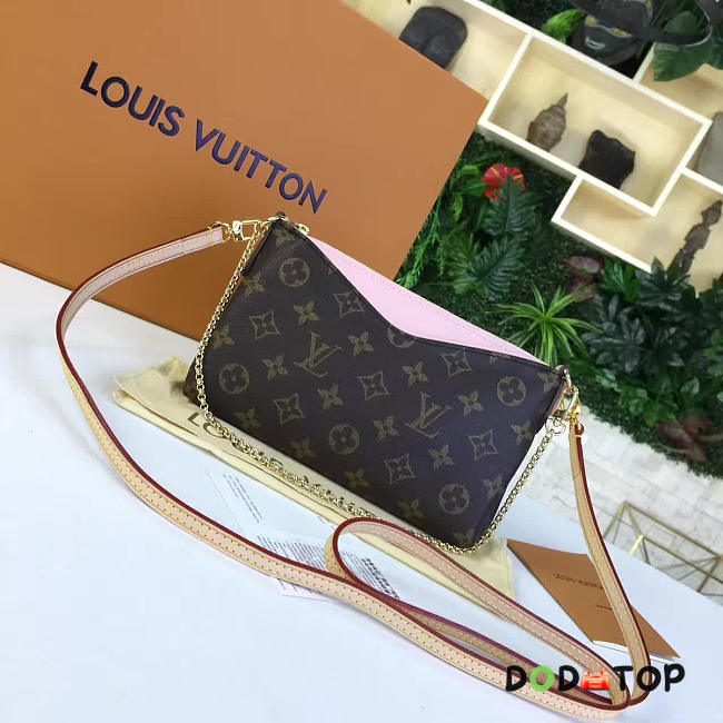 Fancybags Louis vuitton original monogram pallas clutch M44037 pink - 1