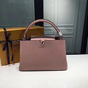 Fancybags Louis vuitton original taurillon leather capucines pm M42245 pink - 2