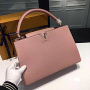 Fancybags Louis vuitton original taurillon leather capucines pm M42245 pink - 3