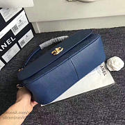 Fancybags Chanel Grained Calfskin Flap Bag with Top Handle Blue A93757 VS02159 - 6