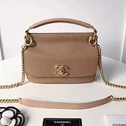 Fancybags Chanel Grained Calfskin Flap Bag with Top Handle Beige A93756 VS06010 - 1