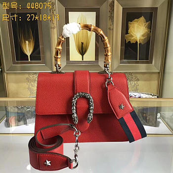 Fancybags Gucci Dionysus medium top handle bag   Red leather