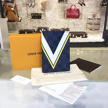 Fancybags Louis Vuitton PASSPORT COVER Navy blue